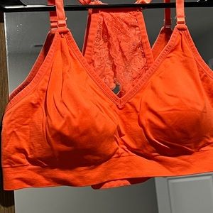 Coral racer back bralette